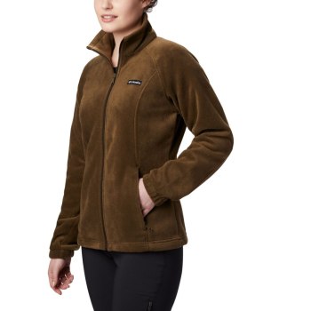 Columbia Jas Dames, Benton Springs Full Zip Fleece Petite Olijfgroen, 54QFYEDSZ